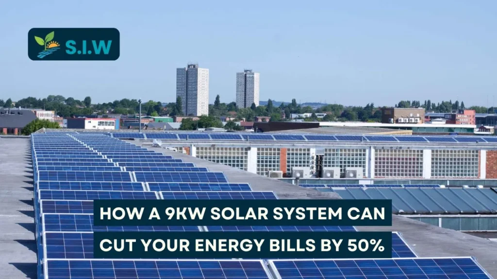 A 9kW solar system can cut your energy bills by 50% by generating enough power to significantly reduce your reliance on the grid, lowering your electricity costs.