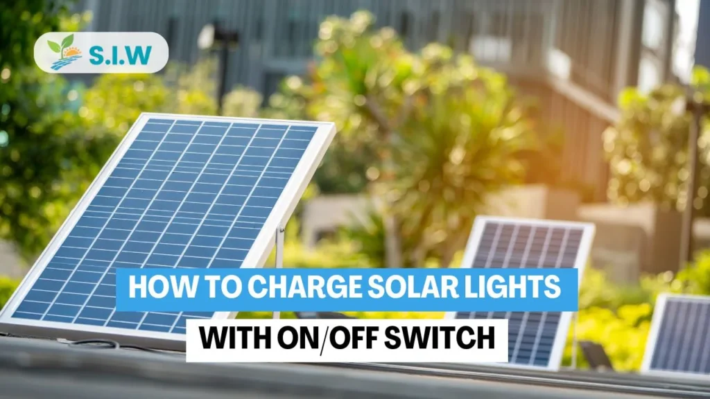 How to charge solar lights with on/off switch