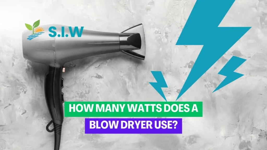 how many watts does a blow dryer use