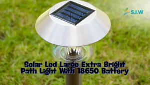 Solar led large extra bright path light with 18650 battery