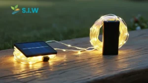 Solar rope lights with 18650 batteryy