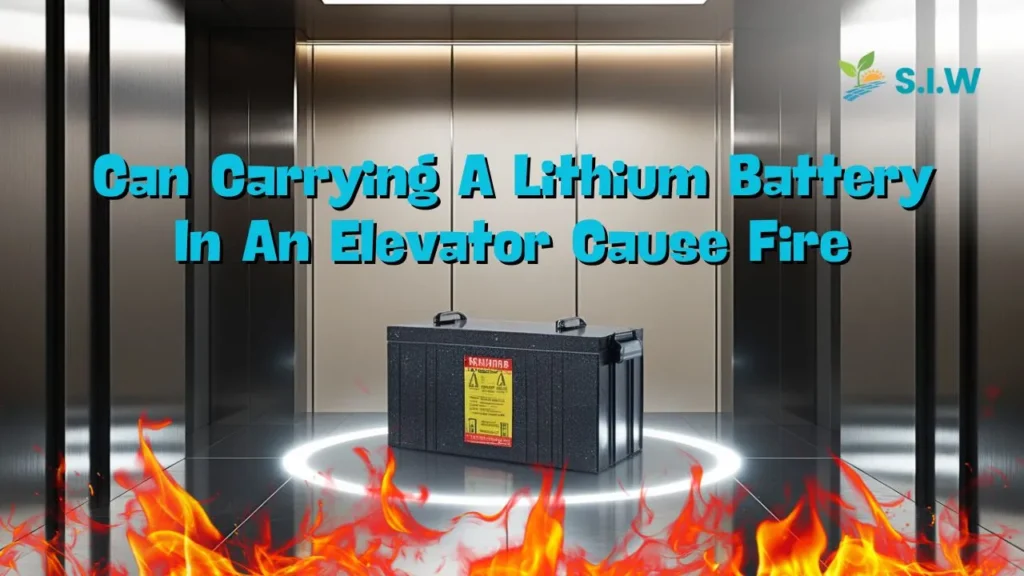 can carrying a lithium battery in an elevator cause fire