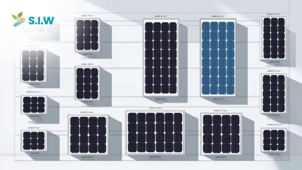 solar photovoltaic panel sizess