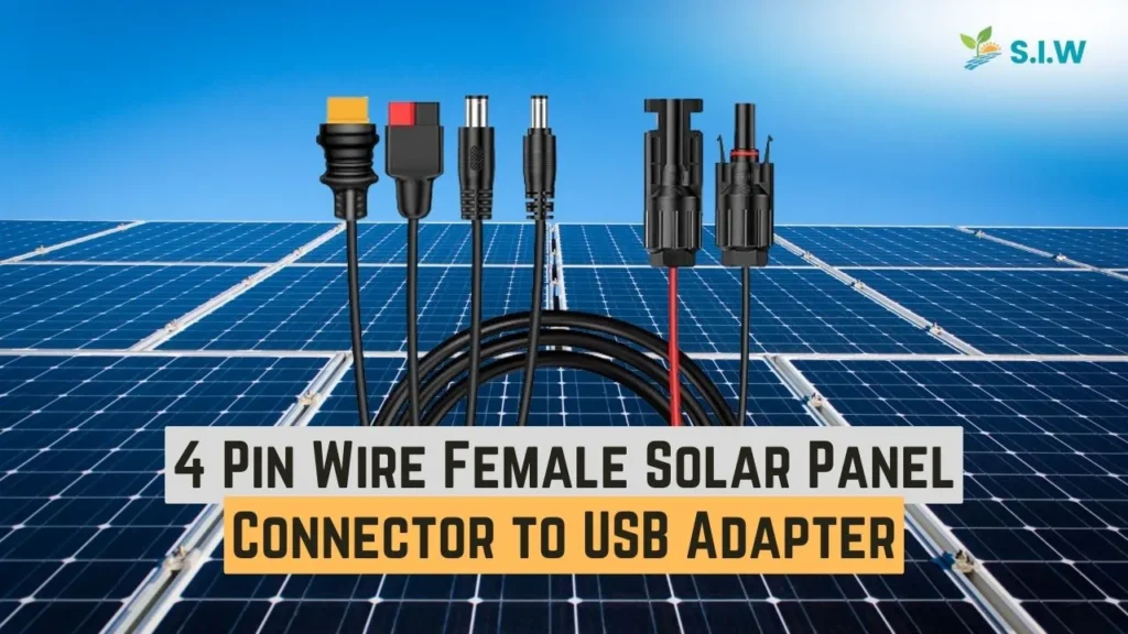 4 Pin Wire Female Solar Panel Connector to USB Adapter