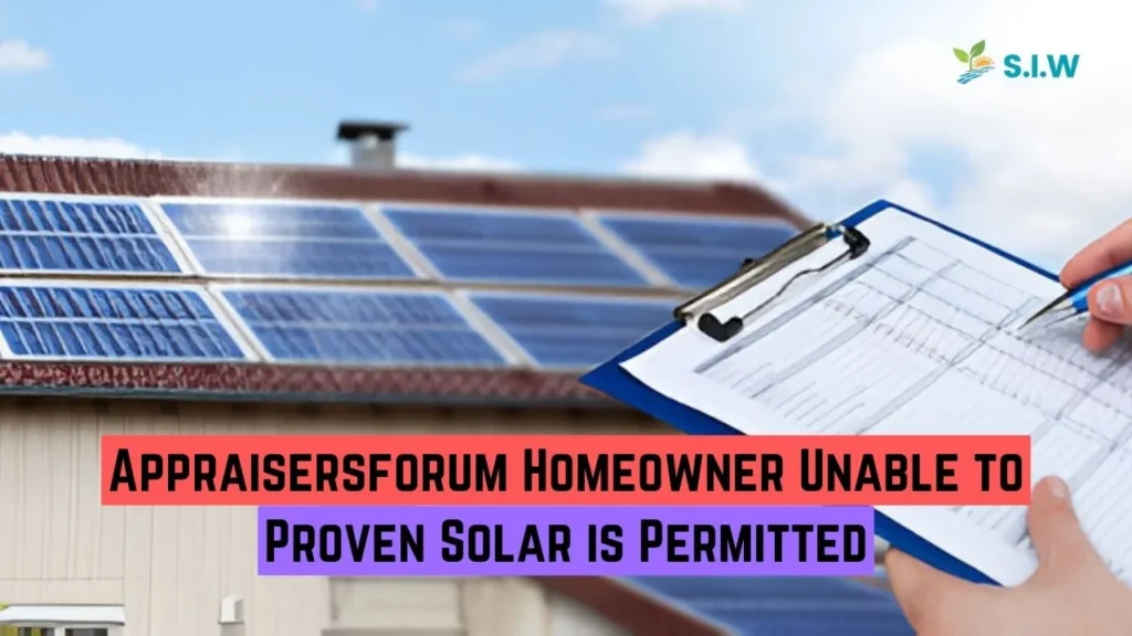 Appraisersforum Homeowner Unable to Proven Solar is Permitted