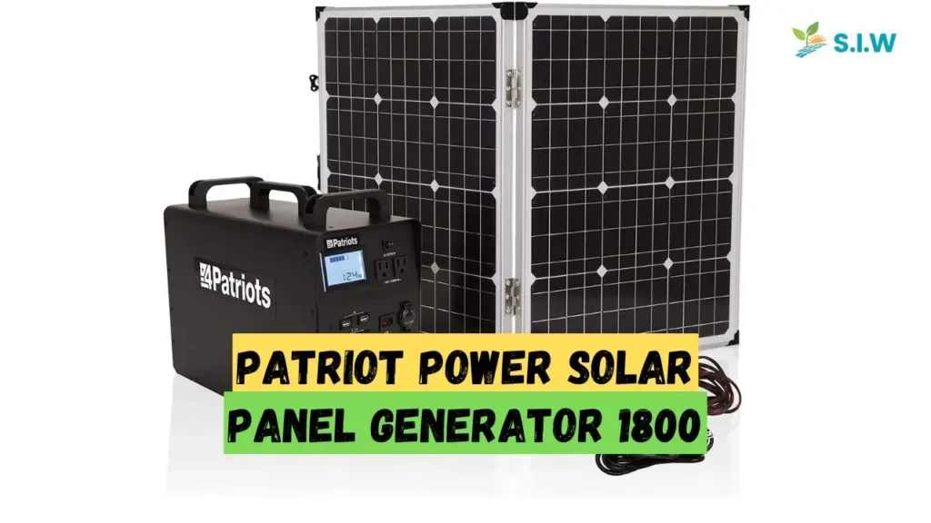 Patriot Power Solar Panel Generator 1800