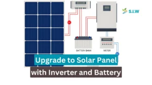 solar panel with inverter and battery