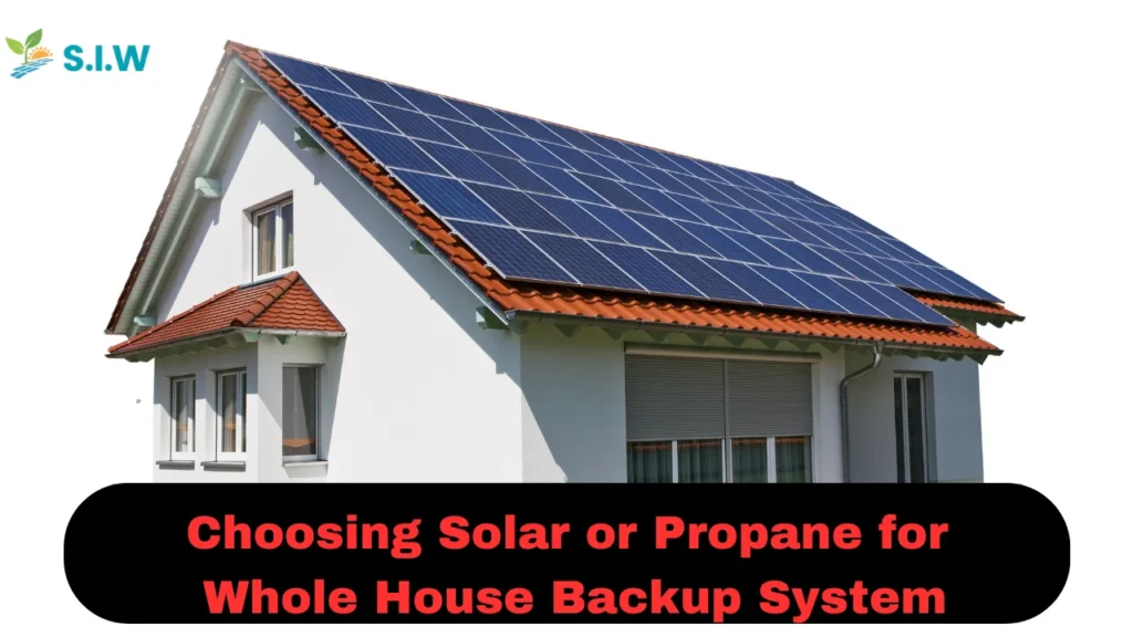 Solar or Propane for Whole House Backup System